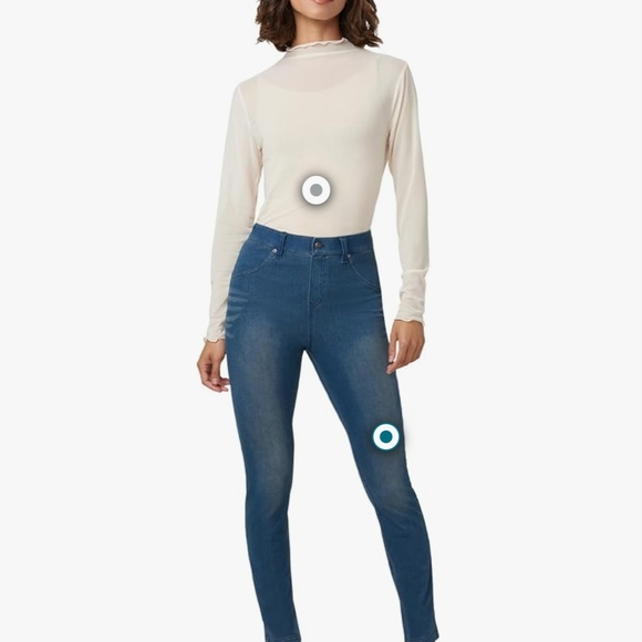 HUE High Waist Blue Skinny Jeans Classic Fit - Picture 1 of 8